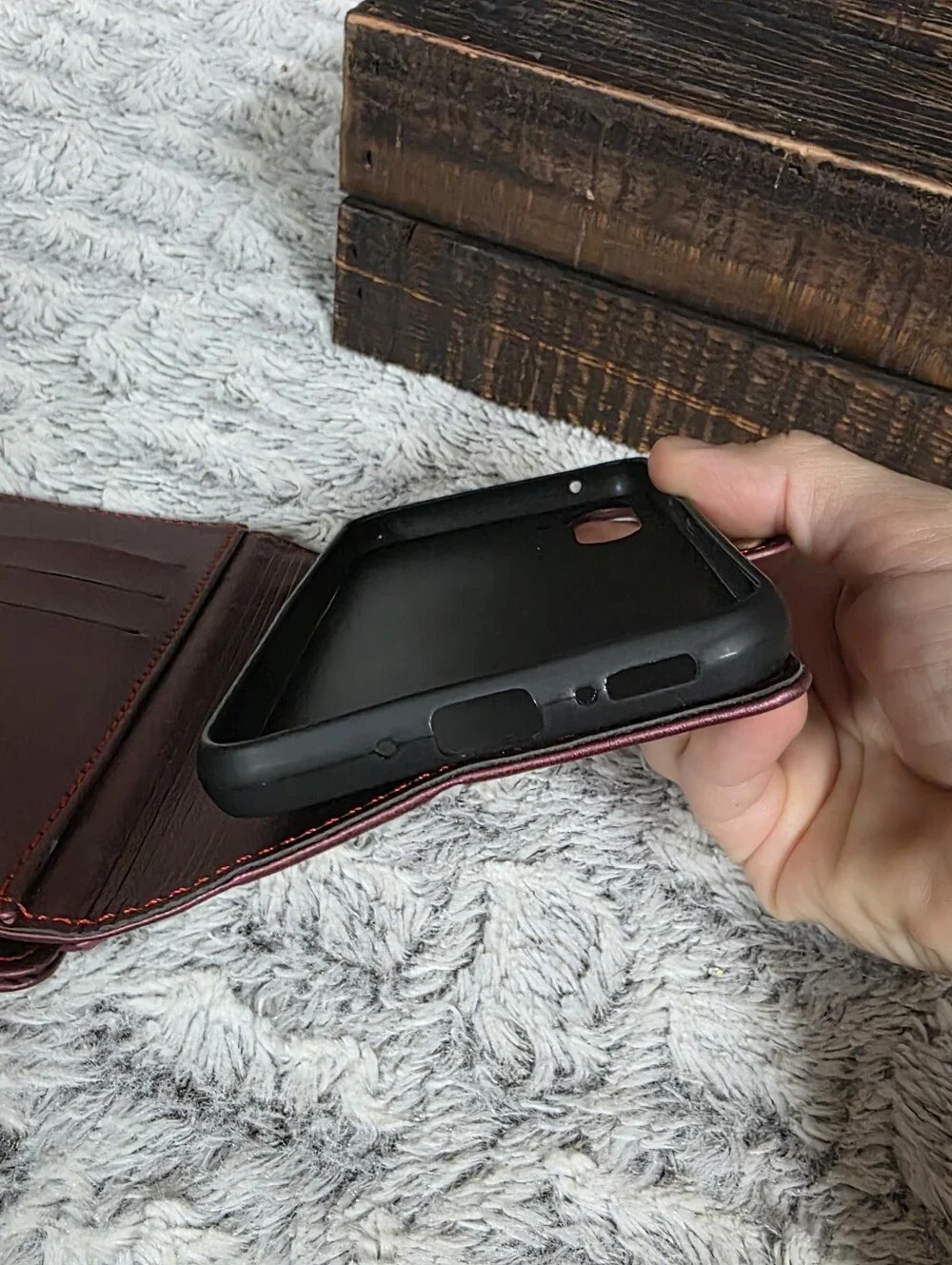 Defencase Samsung Galaxy A54 5G Wallet Phone Case Red with Strap